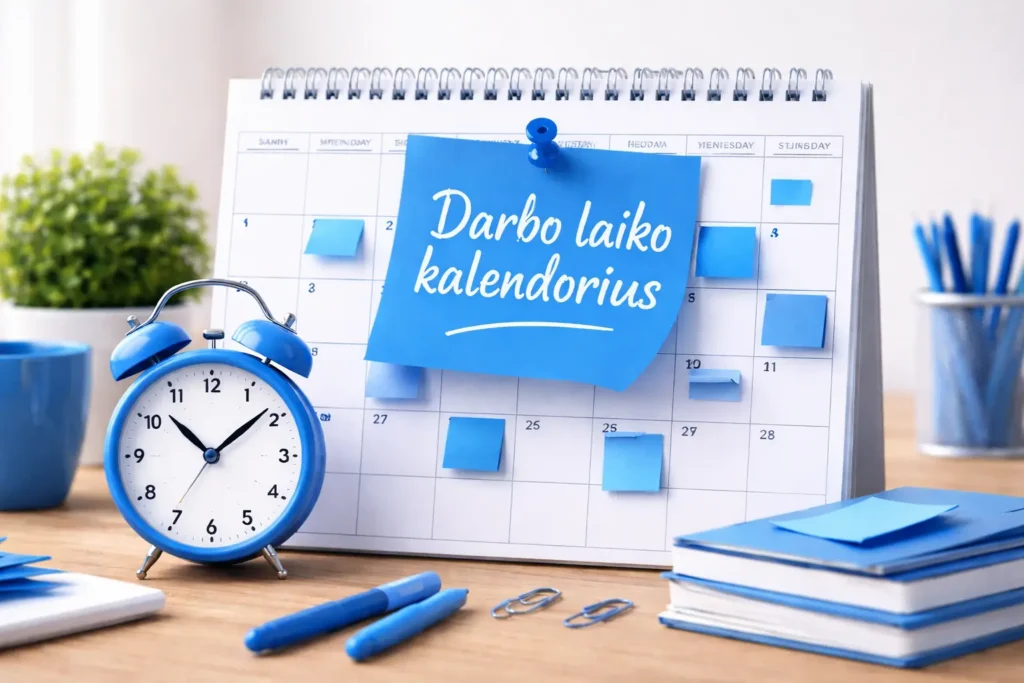 Darbo laiko kalendorius 2026